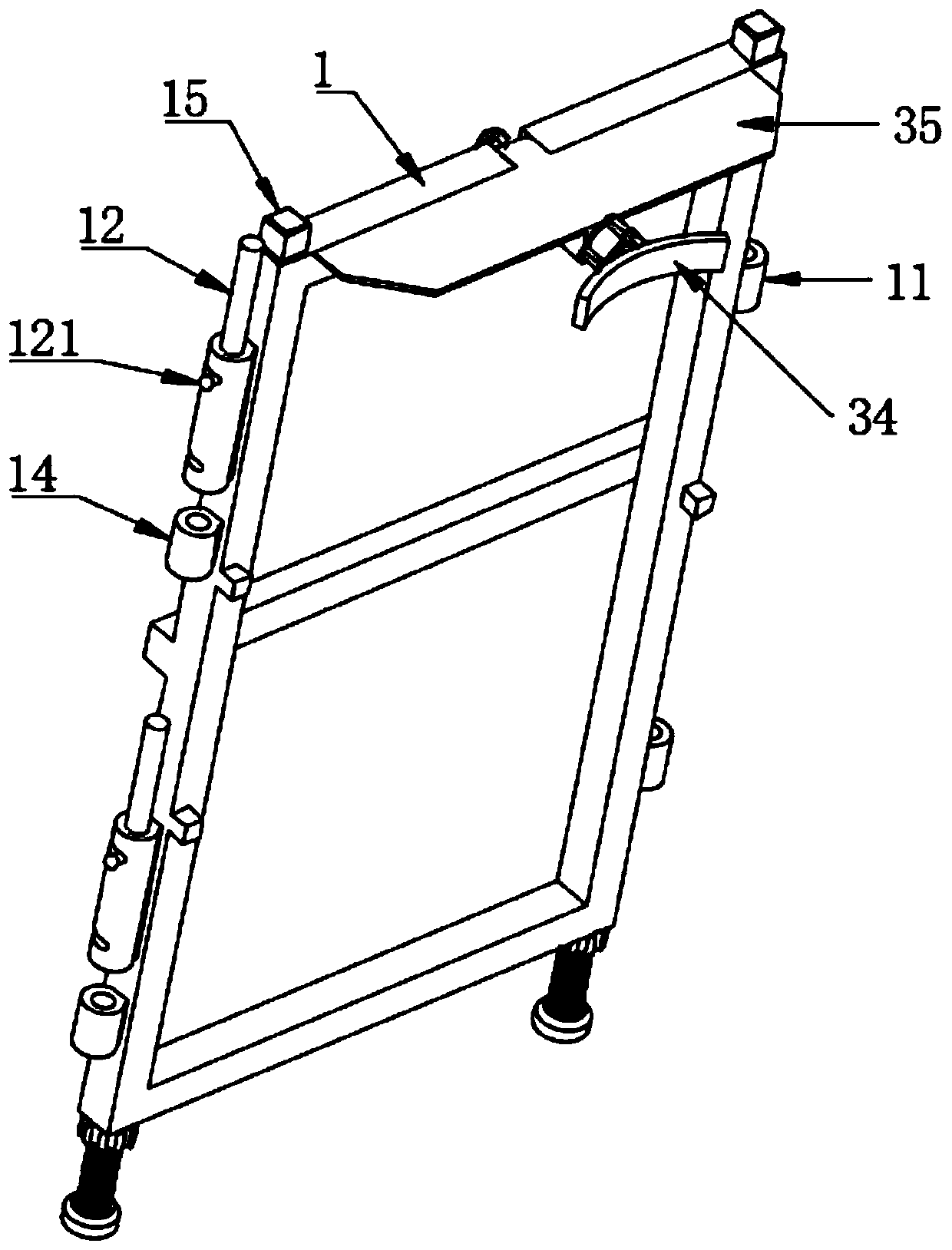 Ground pile type pole-mounted operation platform