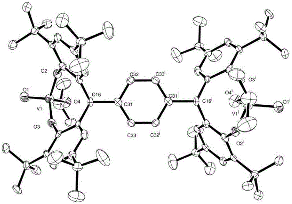 Binuclear vanadium complex, and preparation method and application thereof