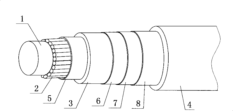 High-voltage lightning protection cable