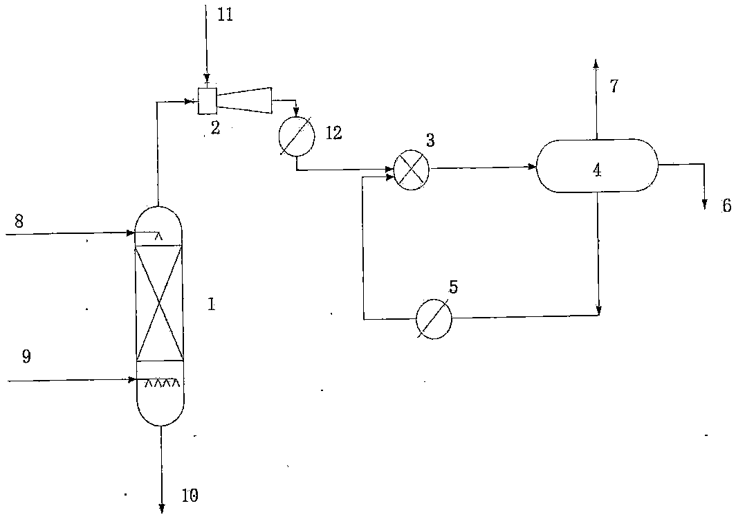 Method for achieving bisphenol A steam extraction unit vacuum through steam jetting and liquid ring vacuum pump