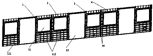 Novel stainless steel side wall structure and mounting method of novel stainless steel side wall