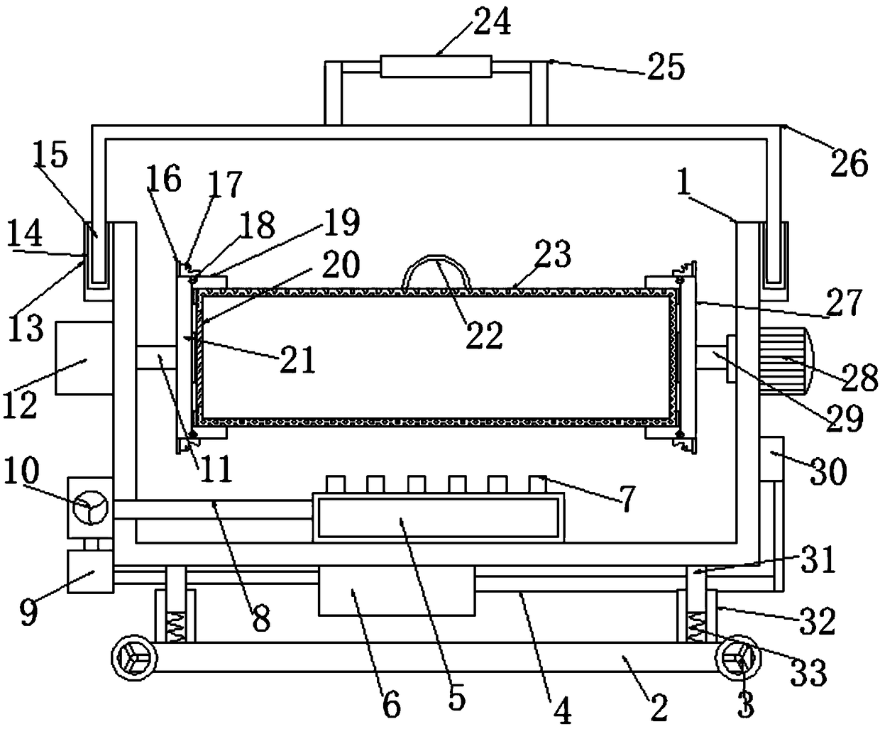 Traditional Chinese medicine machining and drying device based on self-locking function