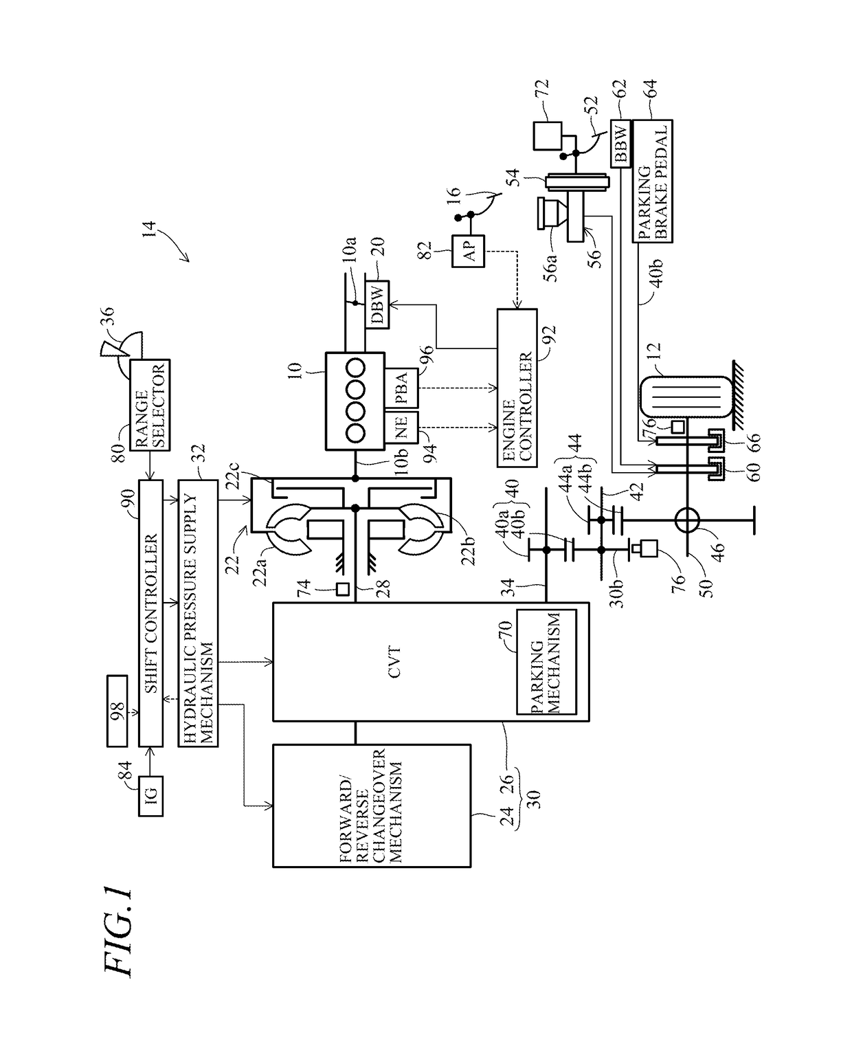 Vehicle parking control apparatus