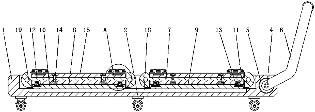 Water conservancy machinery steel bar cement transport device