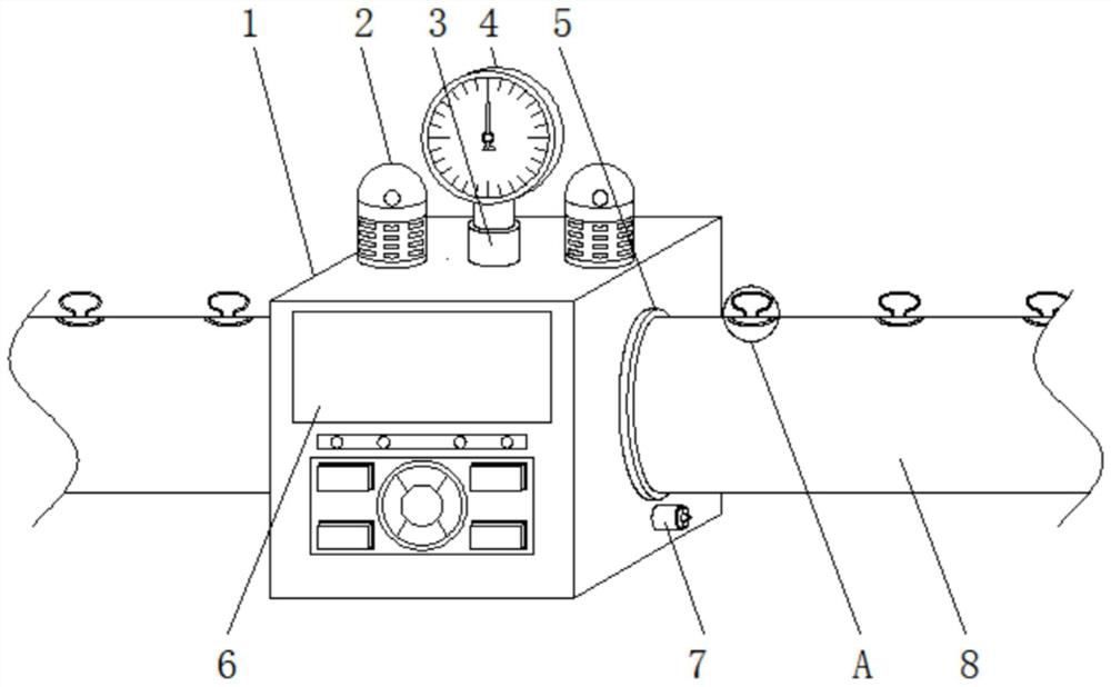 Gas supply pipeline internal pressure monitoring device