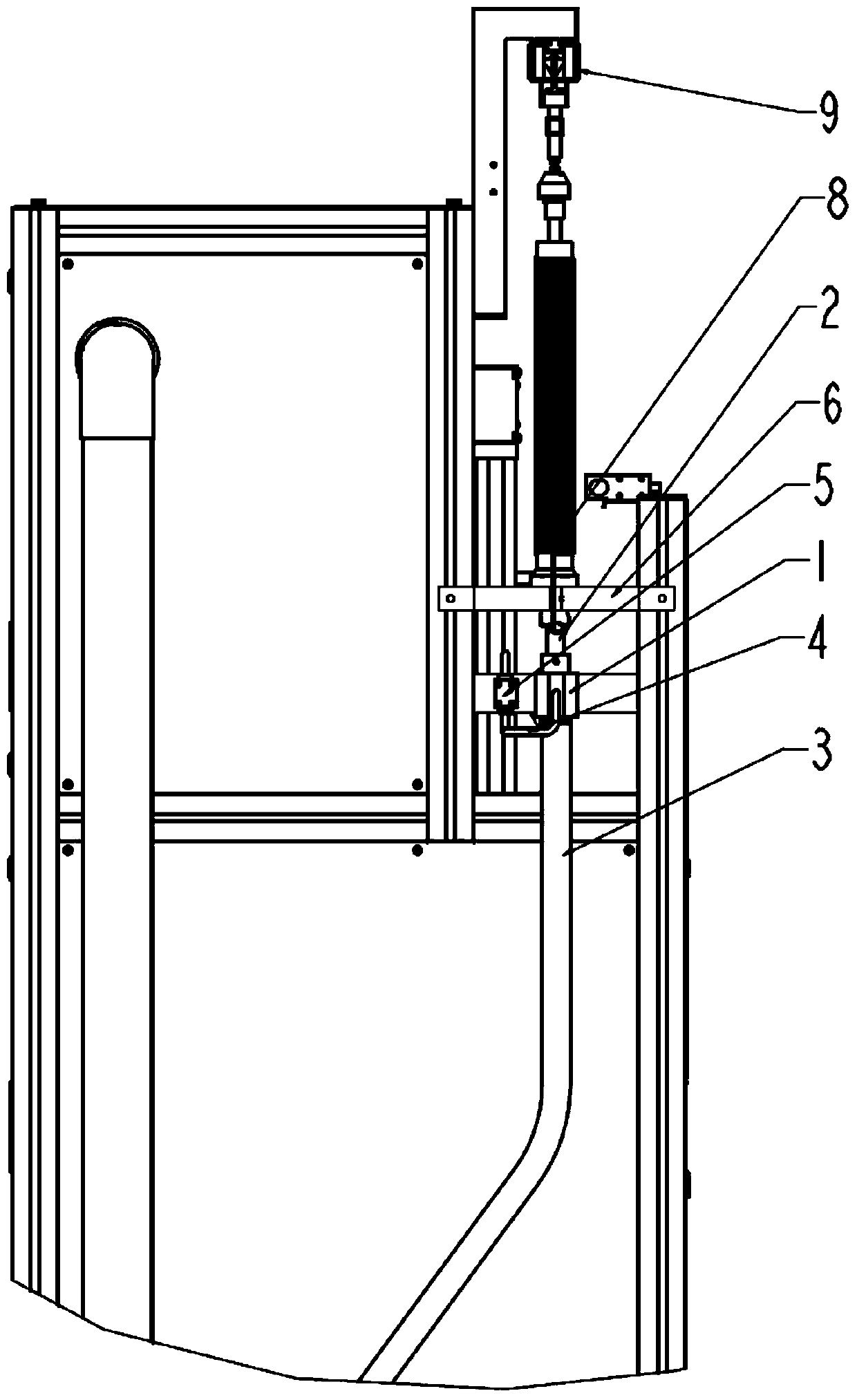 Tail yarn head keeping device for tail yarn removing machine