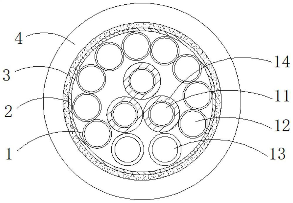 Bending-resistant drag-wear-resistant comprehensive towline cable