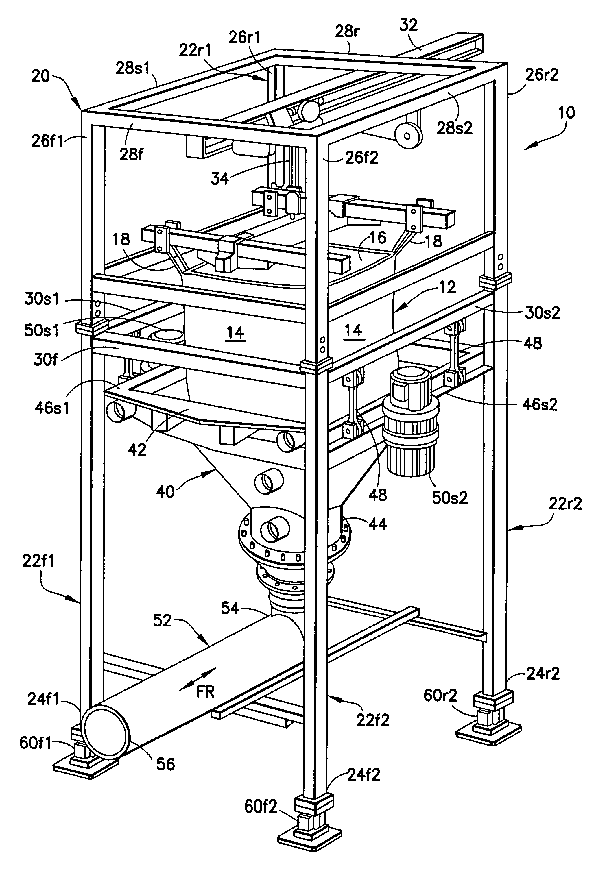 Bulk bag unloader with flow regulation