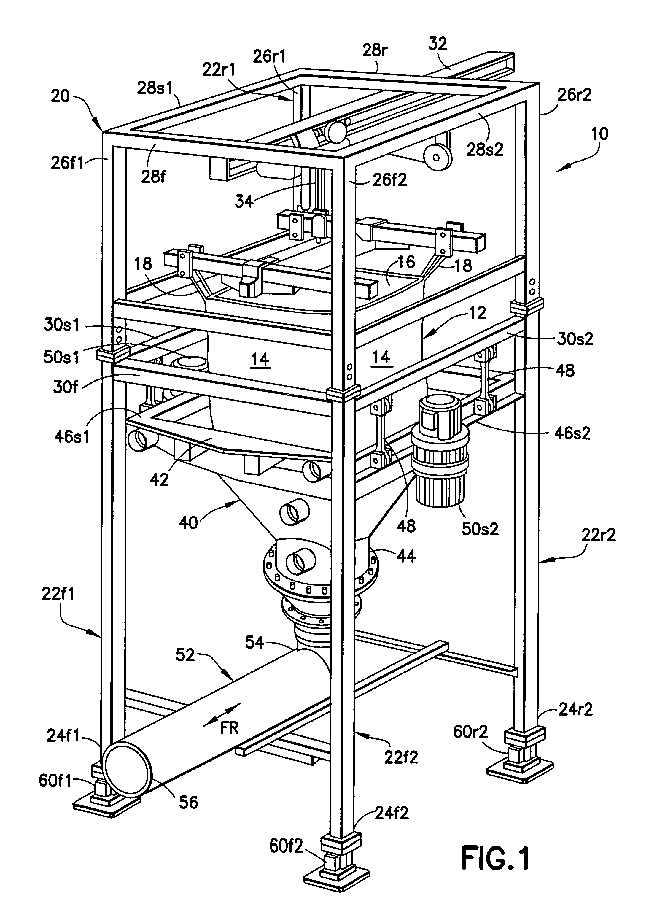 Bulk bag unloader with flow regulation