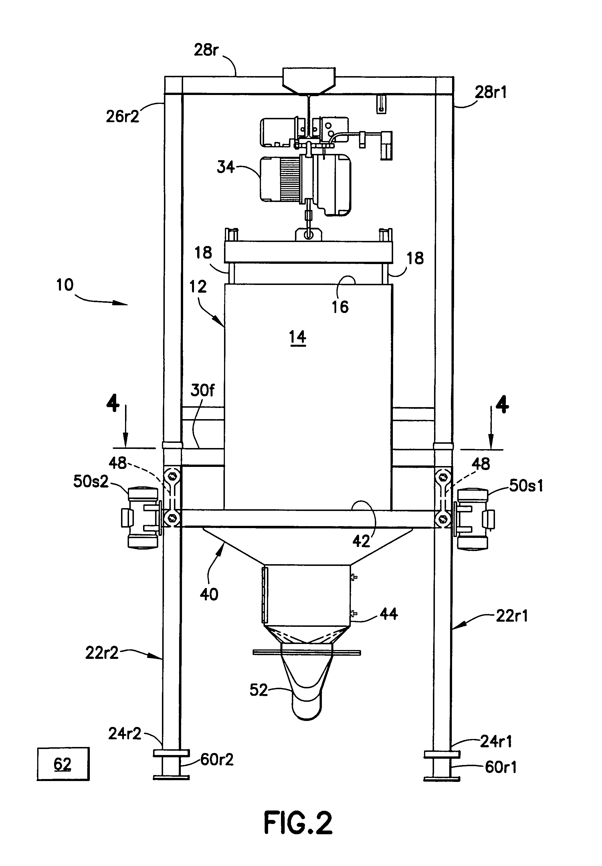 Bulk bag unloader with flow regulation