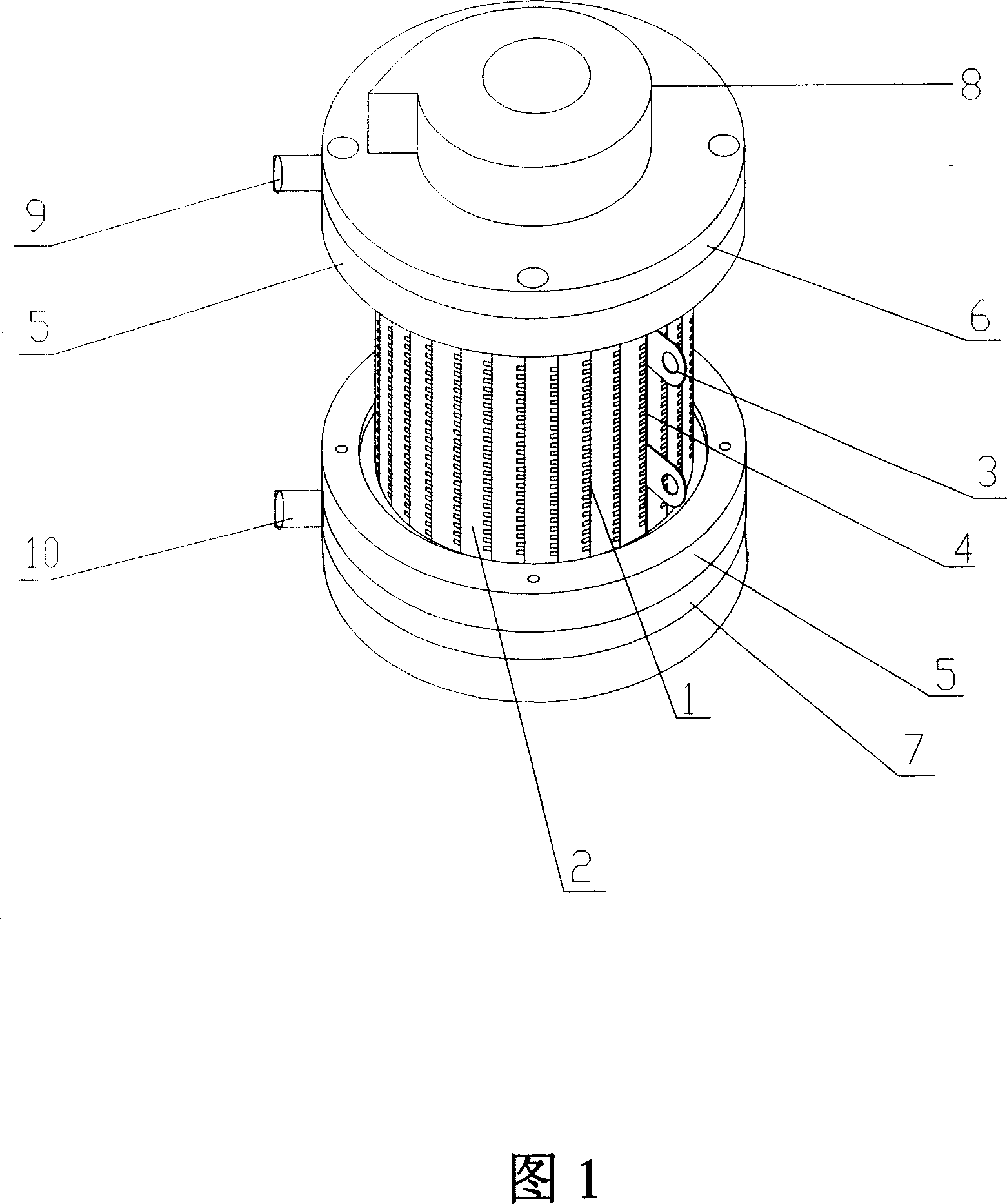 Non-end plate fuel cell stack fit for low-temperature starting