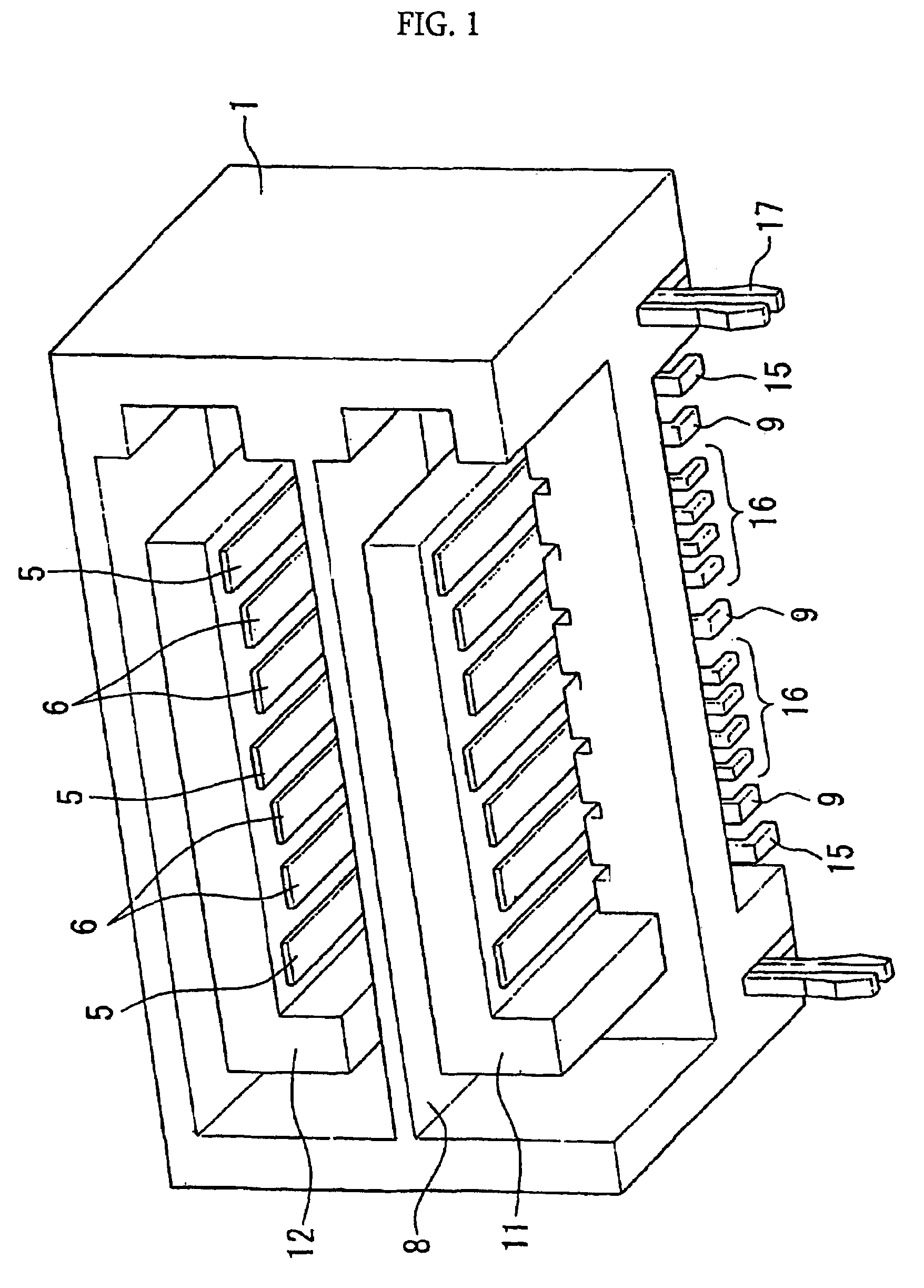 Multi-step electric connector