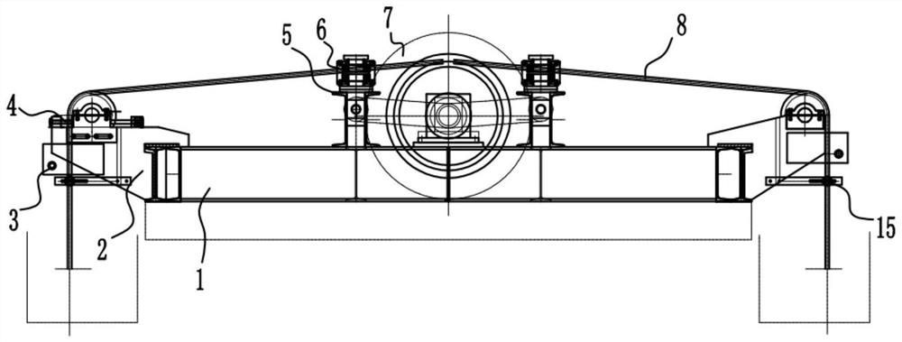 Double-well flexible roller oil pumping unit