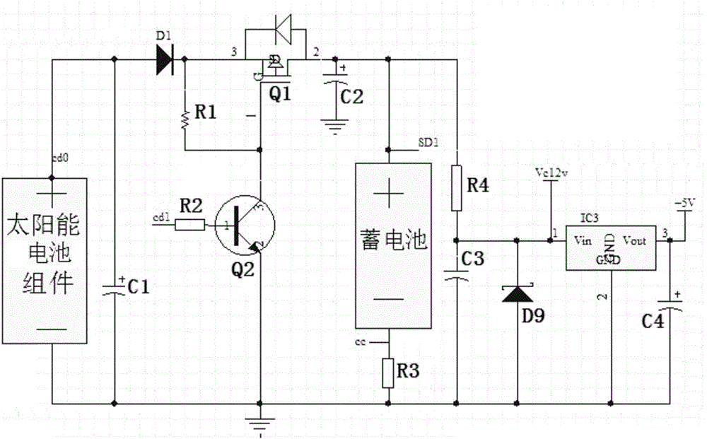 Solar street lamp controller of self-adaptive load