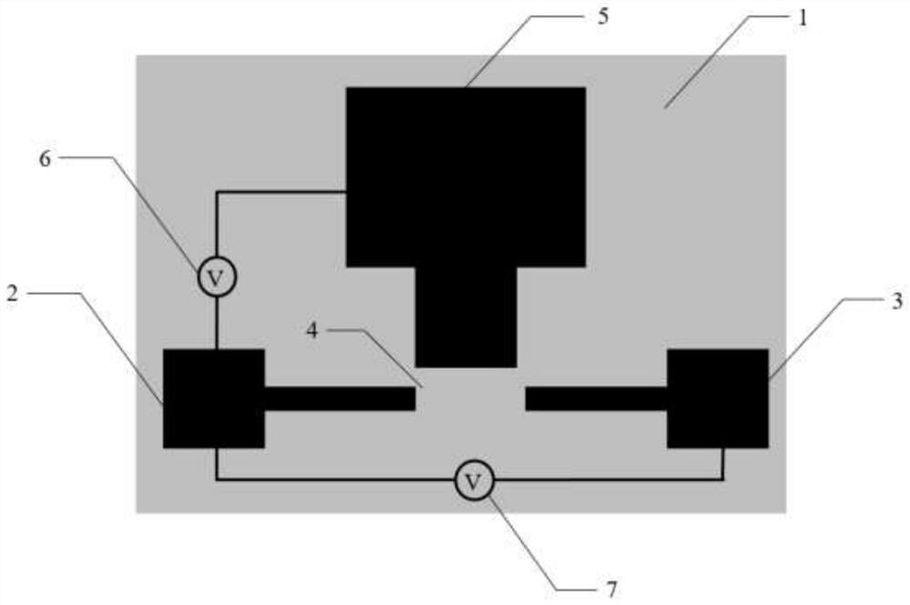 Side anode vacuum channel nanogap triode and preparation method thereof