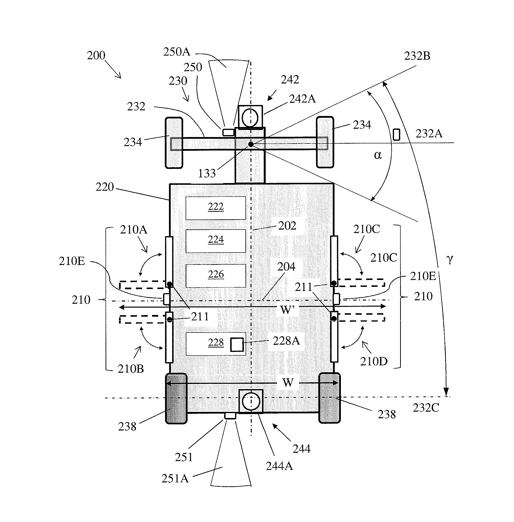 System and method for tracking guiding lines by an autonomous vehicle