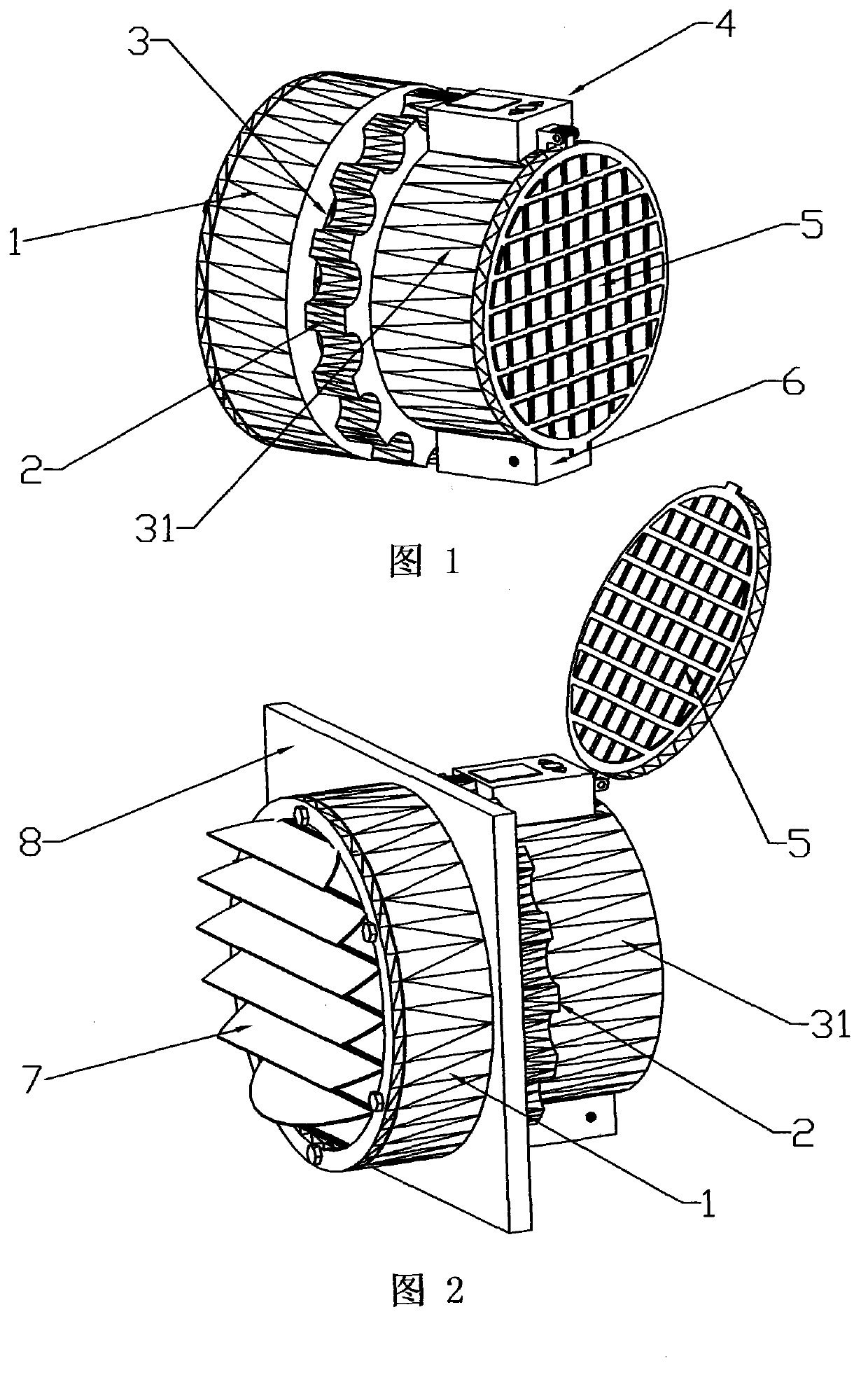 Household window-type solar-energy ventilation device