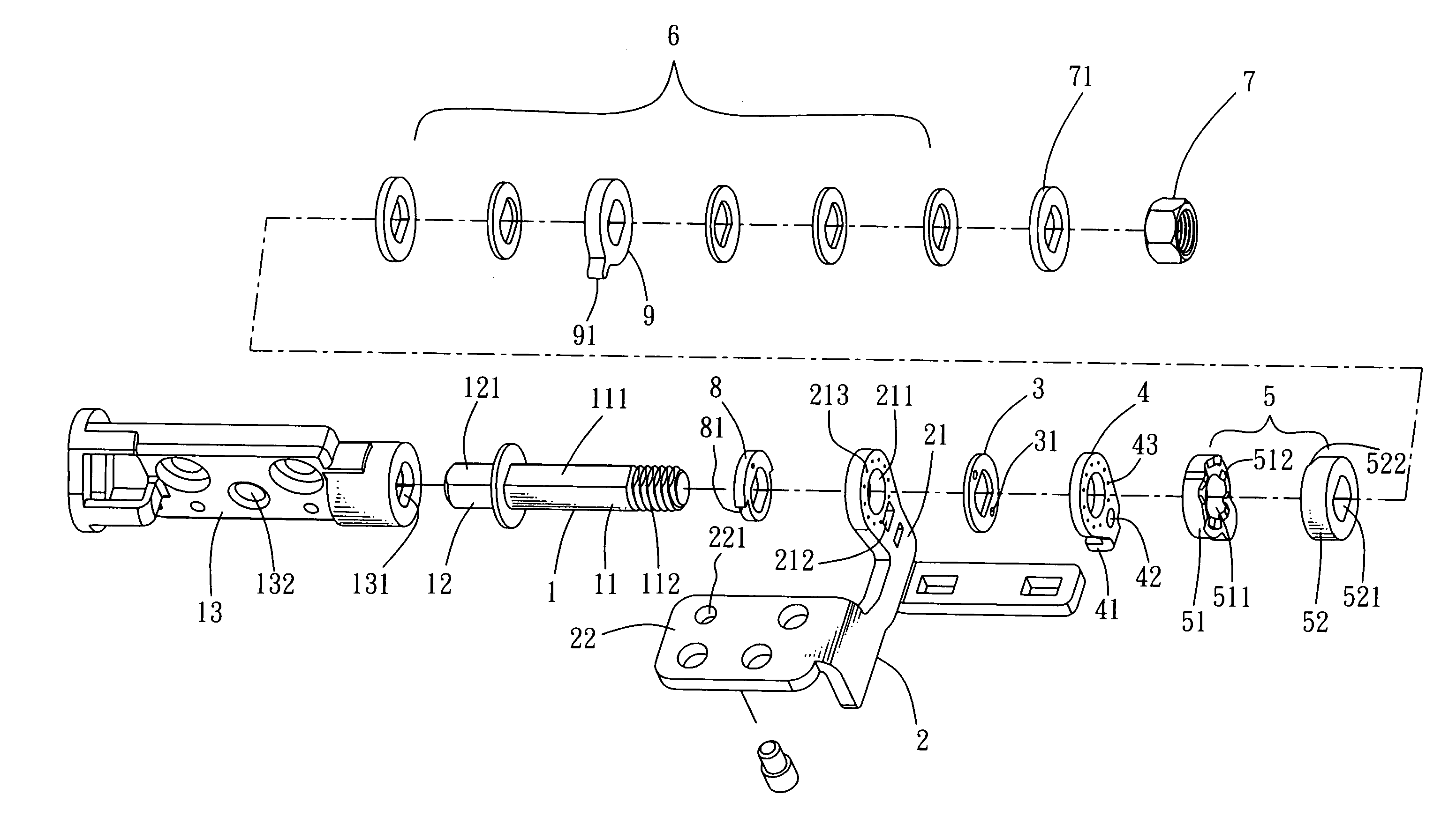 Rotating shaft structure with automatic locking mechanism