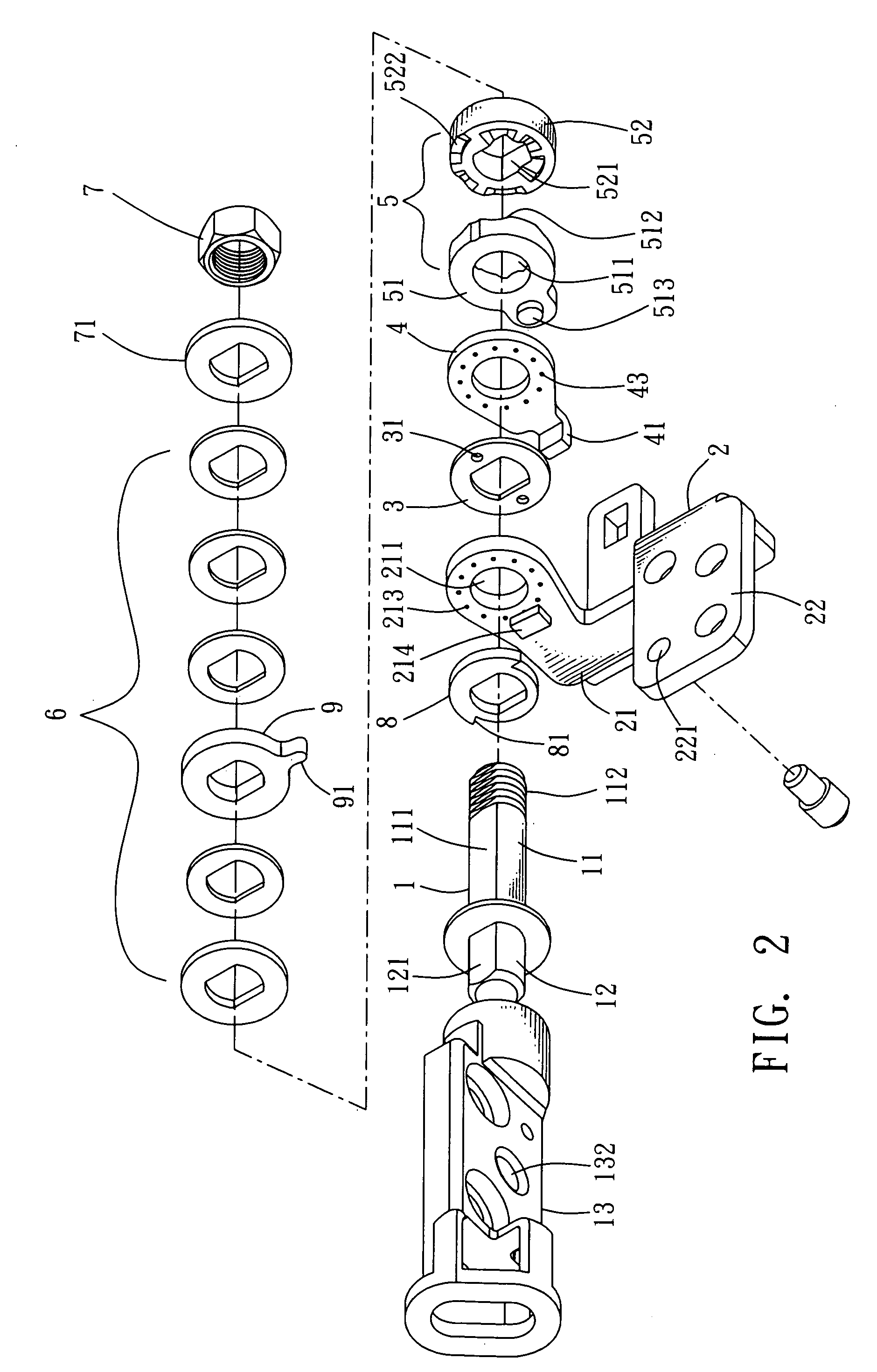 Rotating shaft structure with automatic locking mechanism