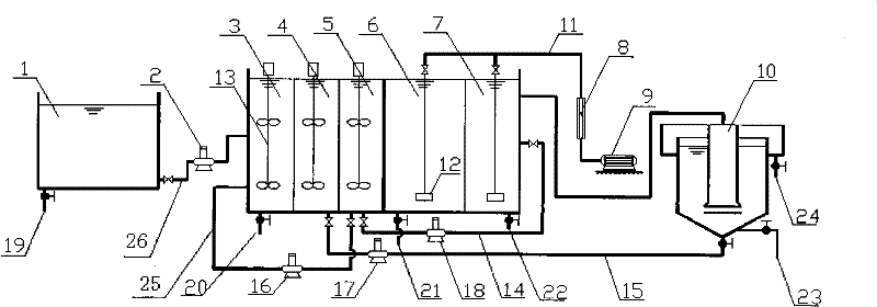 Two-stage biological selection denitrifying phosphorus and nitrogen removal sewage treatment device and method thereof