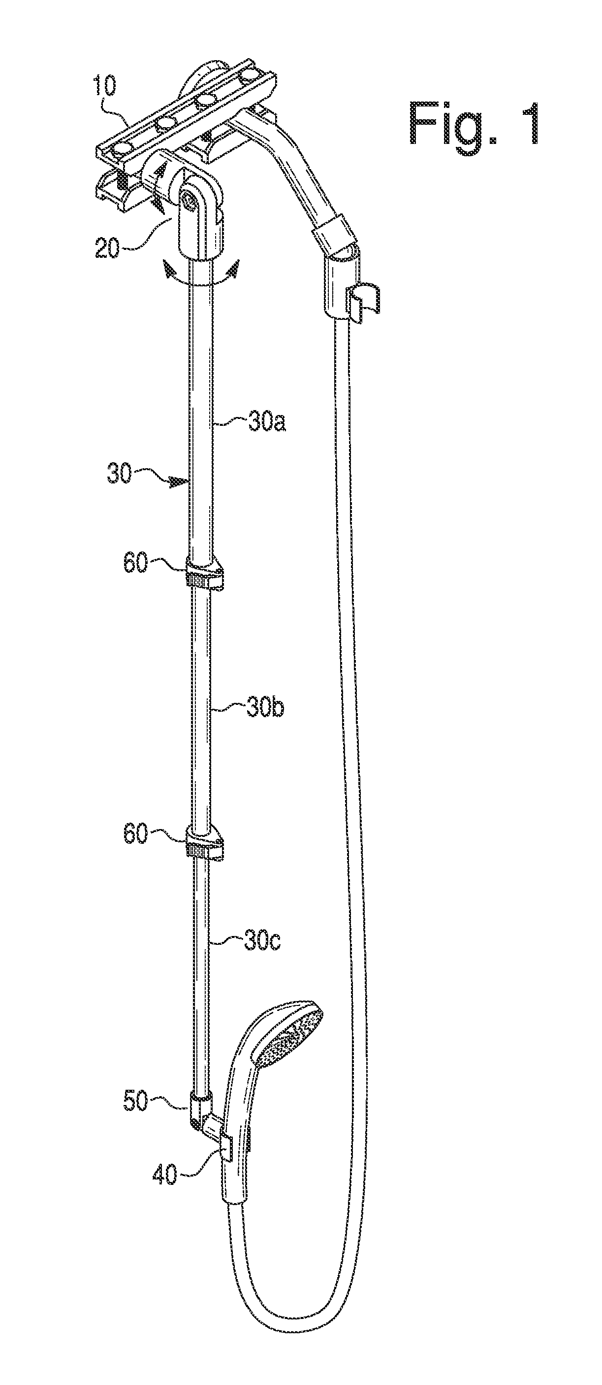 Mounting system for a shower head