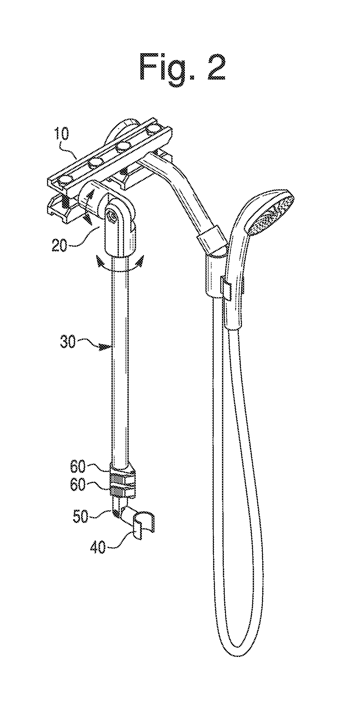 Mounting system for a shower head