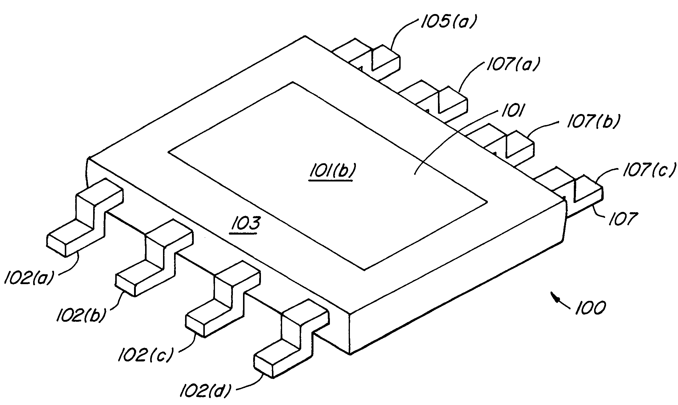 Thin, thermally enhanced molded package with leadframe having protruding region