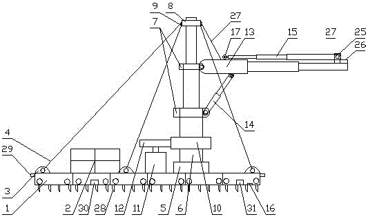 Electric power circuit stringing device across river