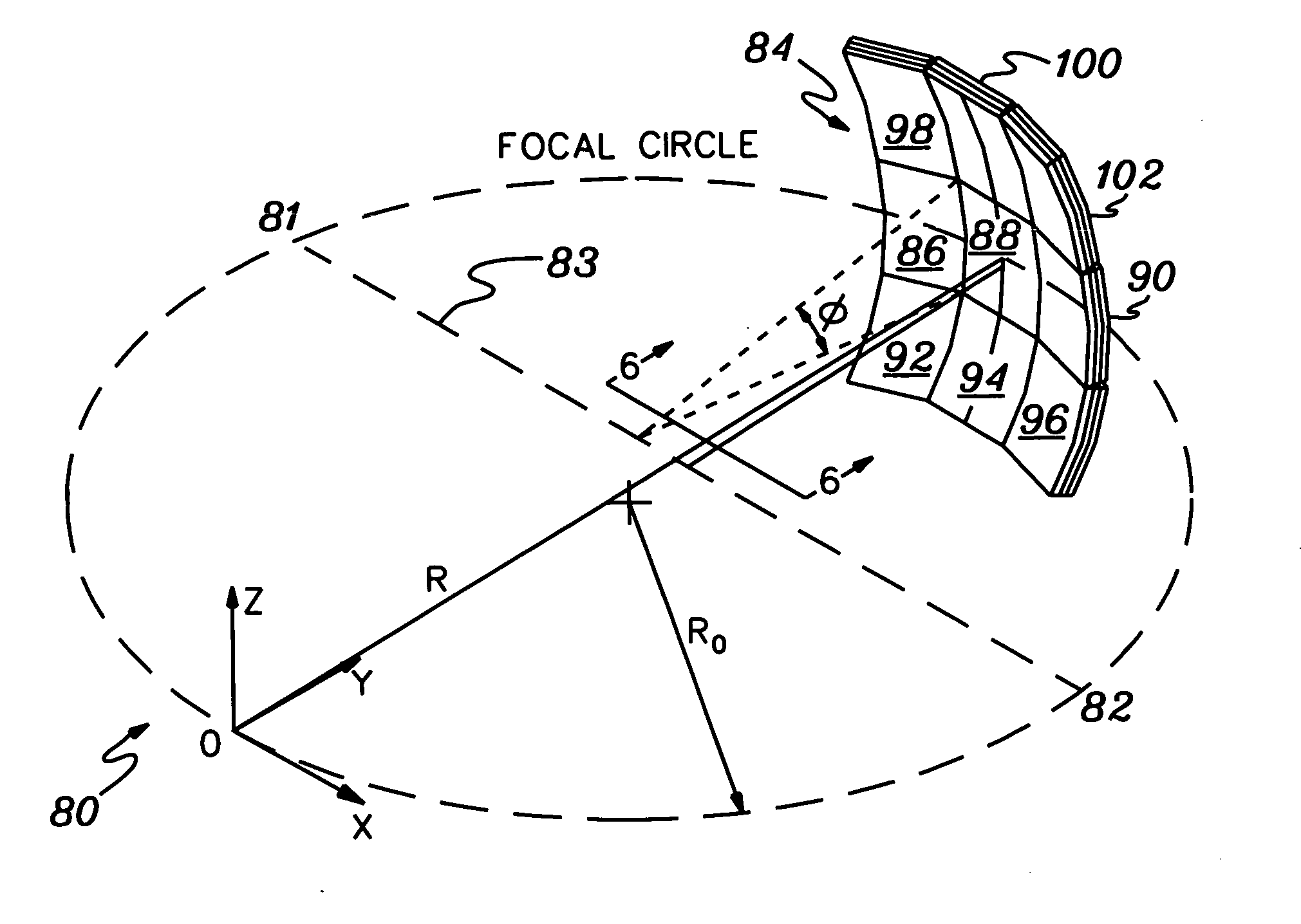 Optical device for directing x-rays having a plurality of optical crystals