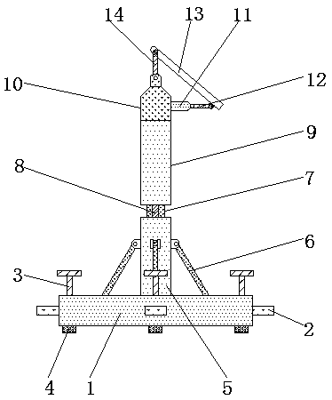 Solar panel mounting platform with convenience in horizontal state adjustment and good anti-shock effect