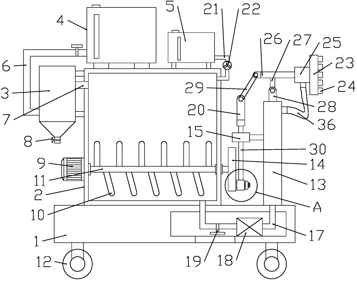 Swing-type irrigation device for farmland water conservancy