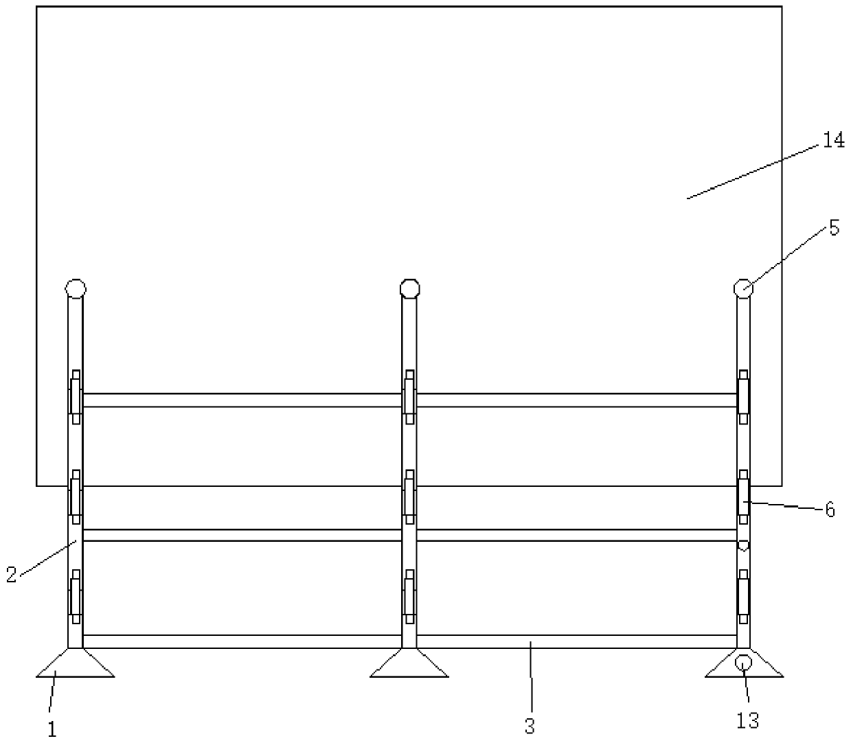 A storage device for construction materials