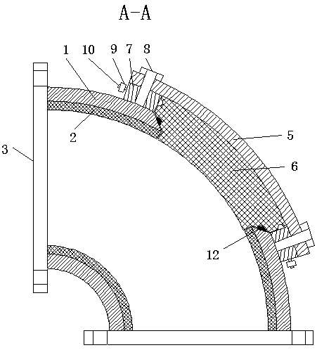 Online replaceable wear-resisting elbow