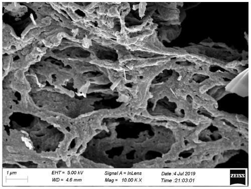 Composite material loaded by taking starch as carbon base as well as preparation method and application of the composite material