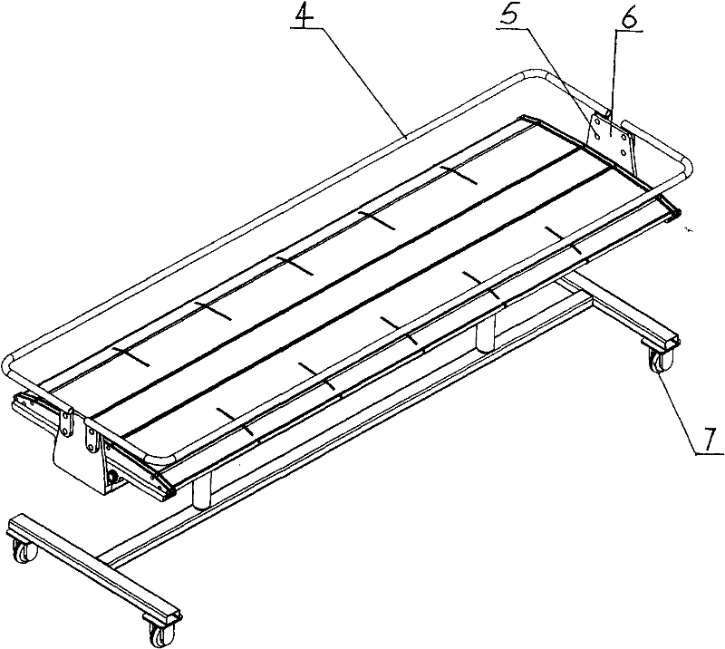 Rail type medical electric bed-moving device