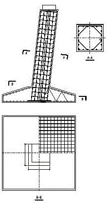 A construction method for inclined column anti-corrosion foundation of transmission lines in salt lake area