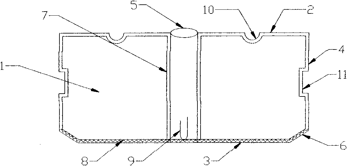 Energy-saving cast-in-place hollow floor