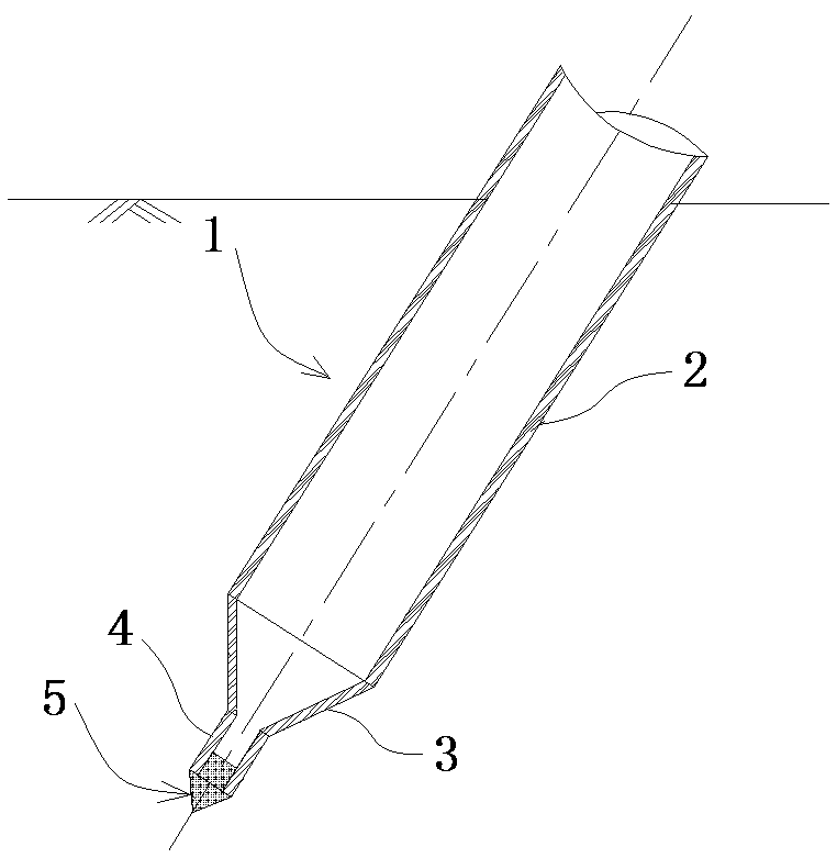 Construction method for improving bearing capacity of inclined steel pipe pile