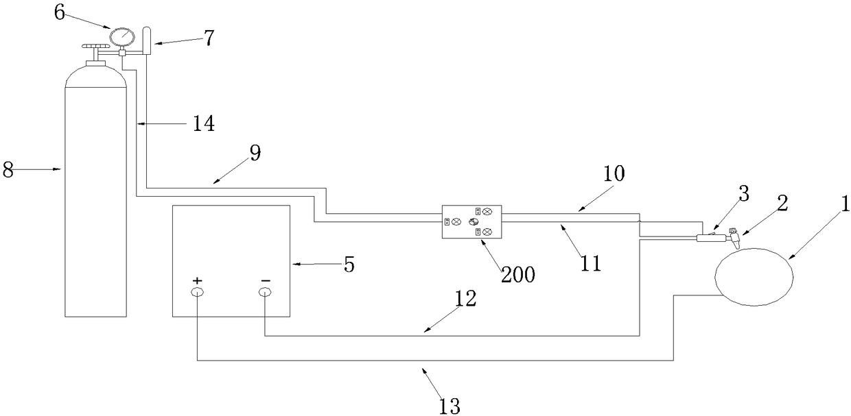 Argon gas throttling detection control device and system