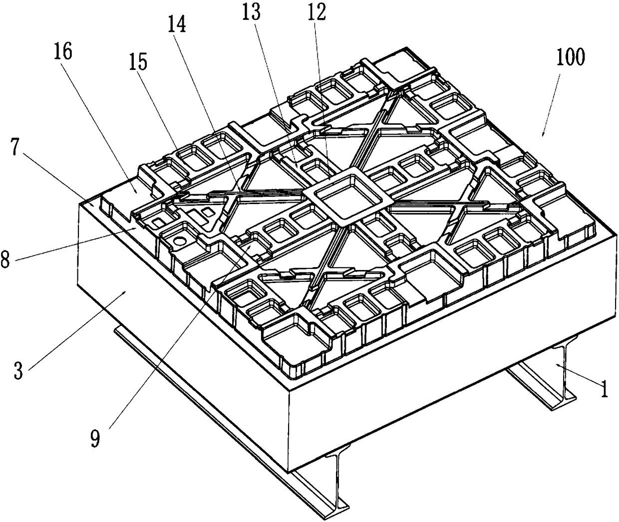 Mould used for making pre-deformed blister tray structure