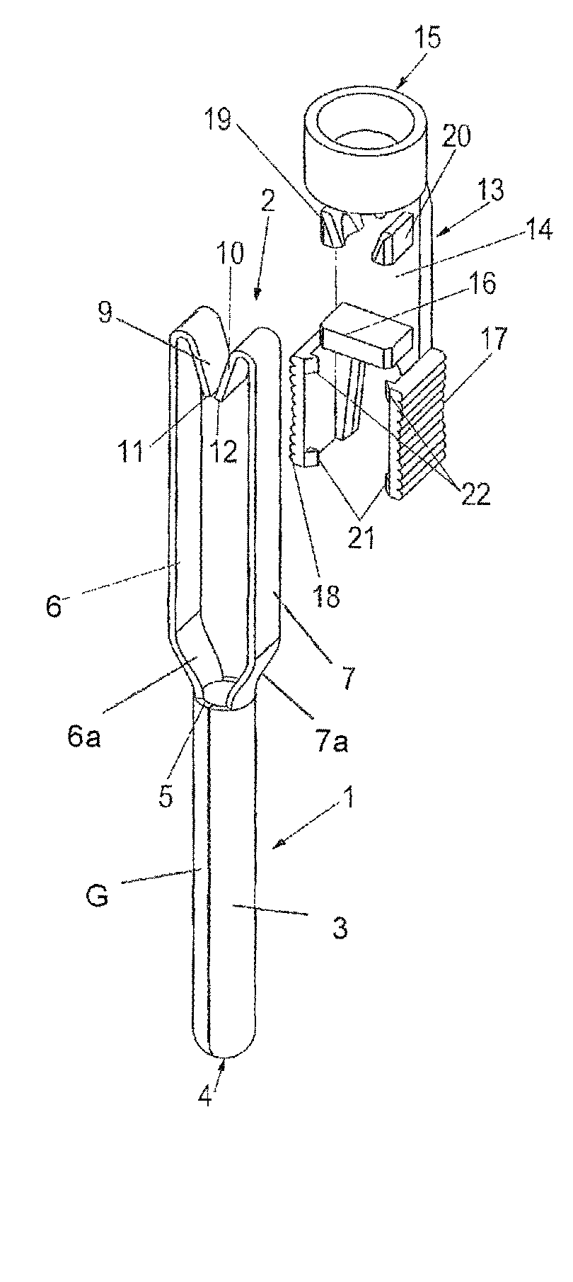 Pin or socket contact with resilient clip