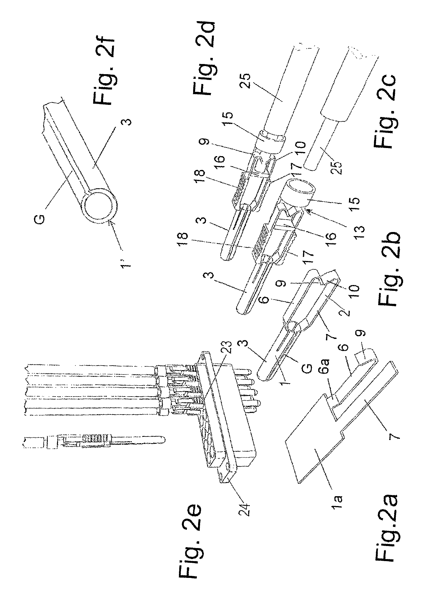 Pin or socket contact with resilient clip