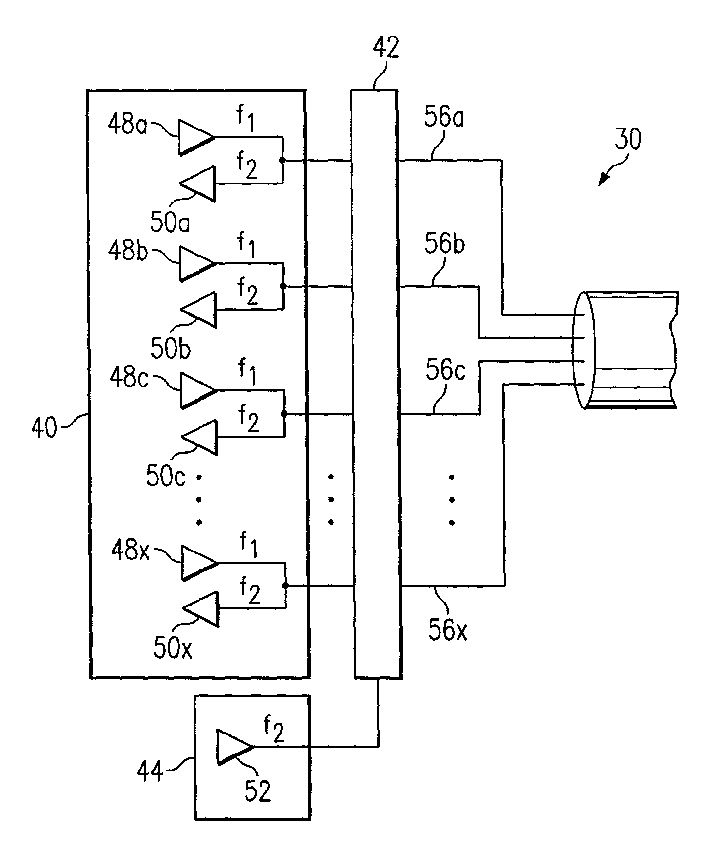 Method and system for measuring crosstalk utilizing a crossbar switch