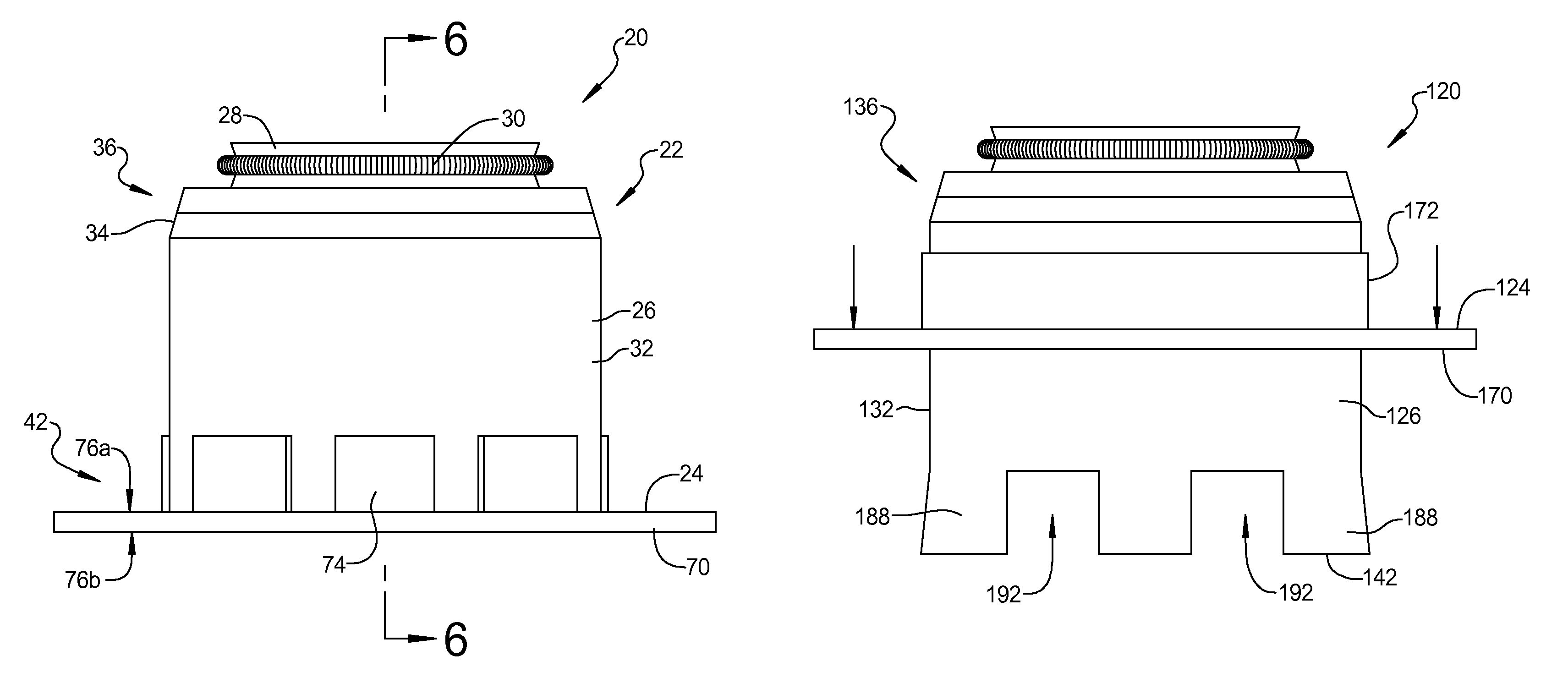 Two-piece valve stem seal