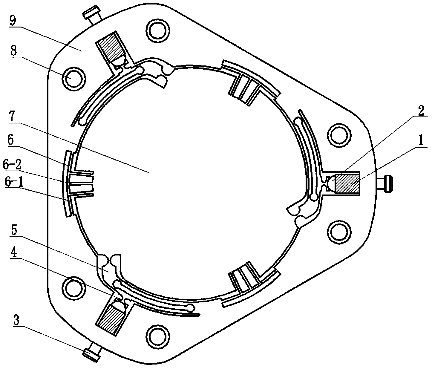 Three-freedom-degree precision locating platform