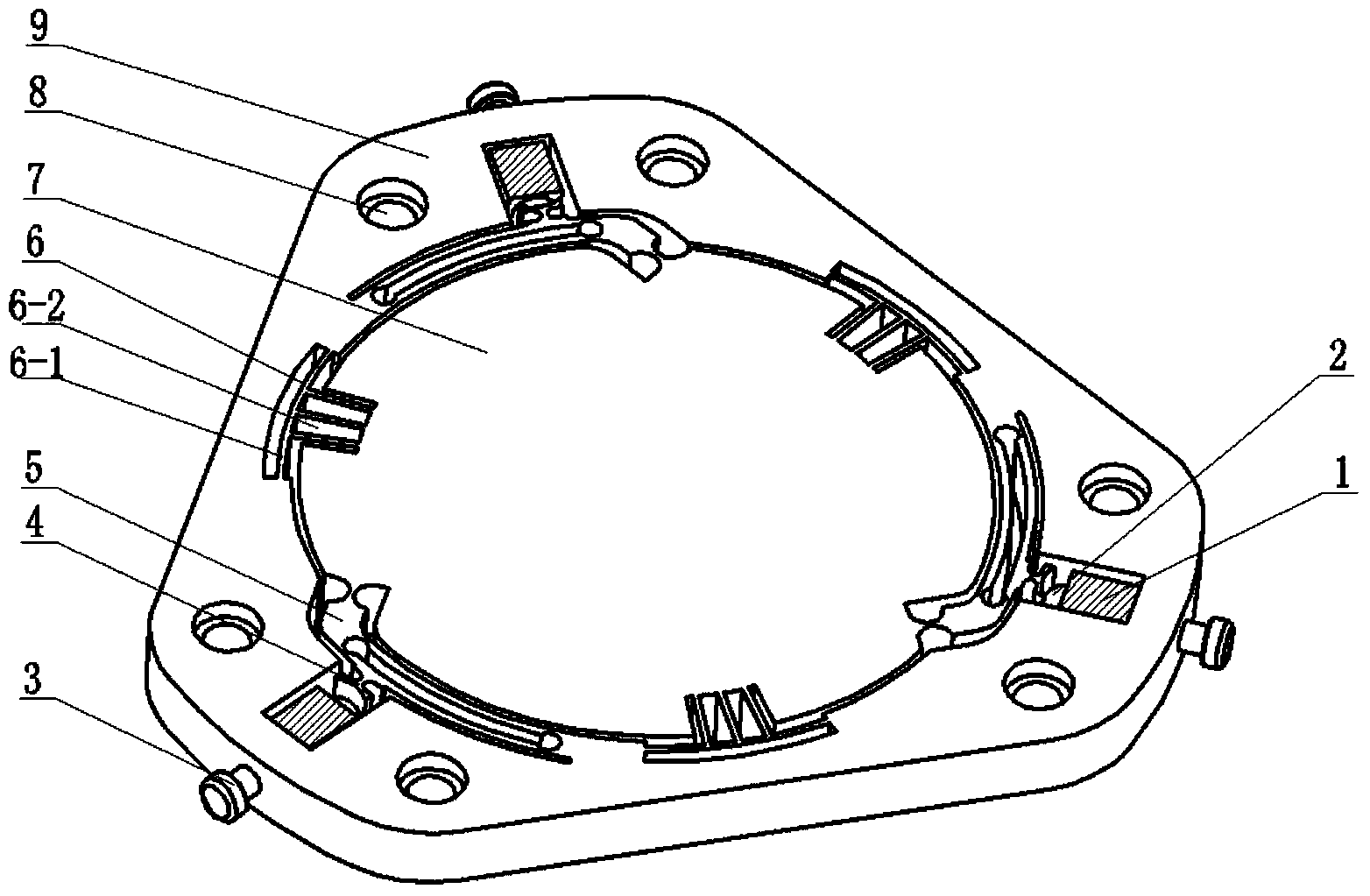 Three-freedom-degree precision locating platform