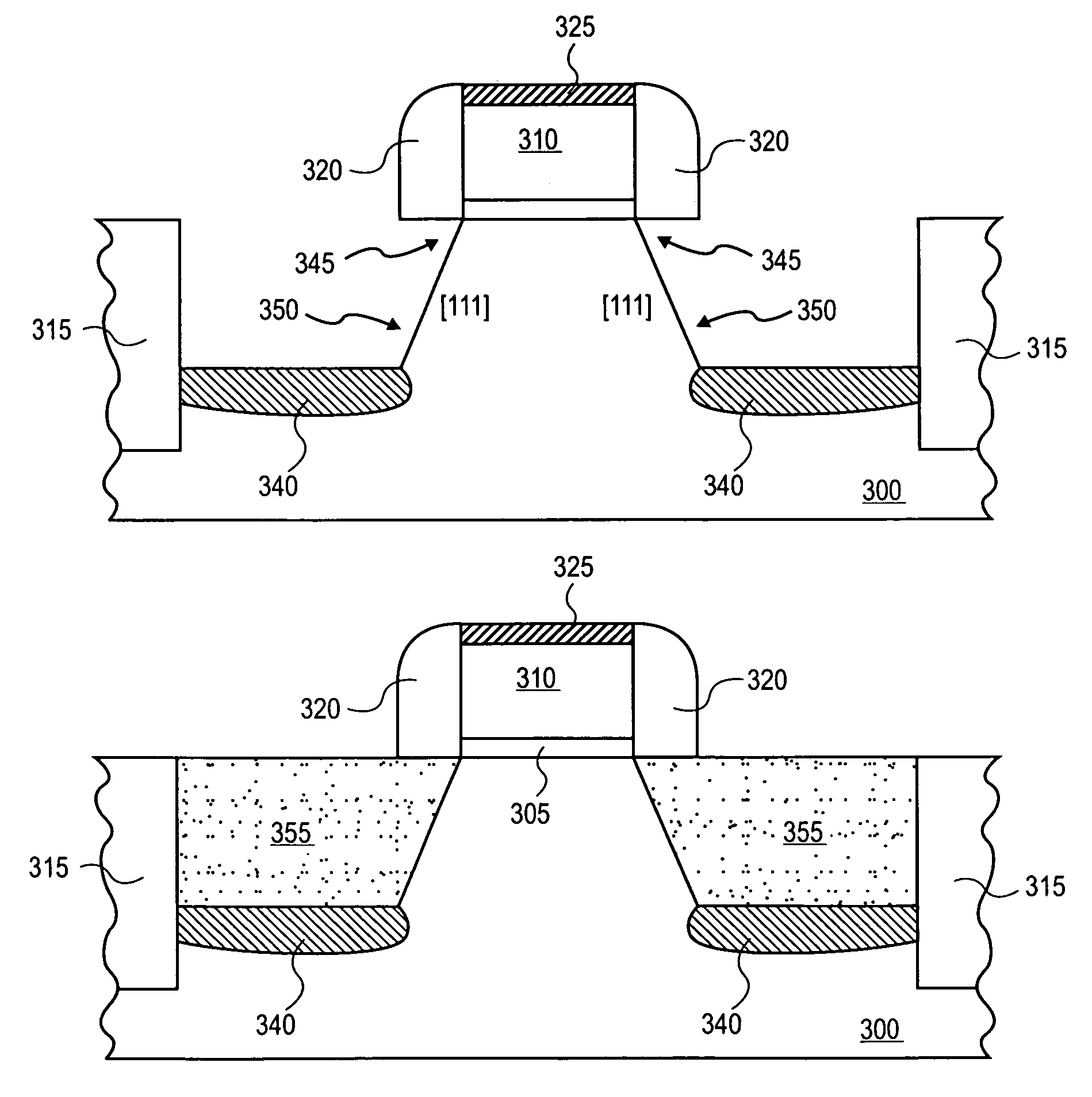 Amorphous etch stop for the anisotropic etching of substrates