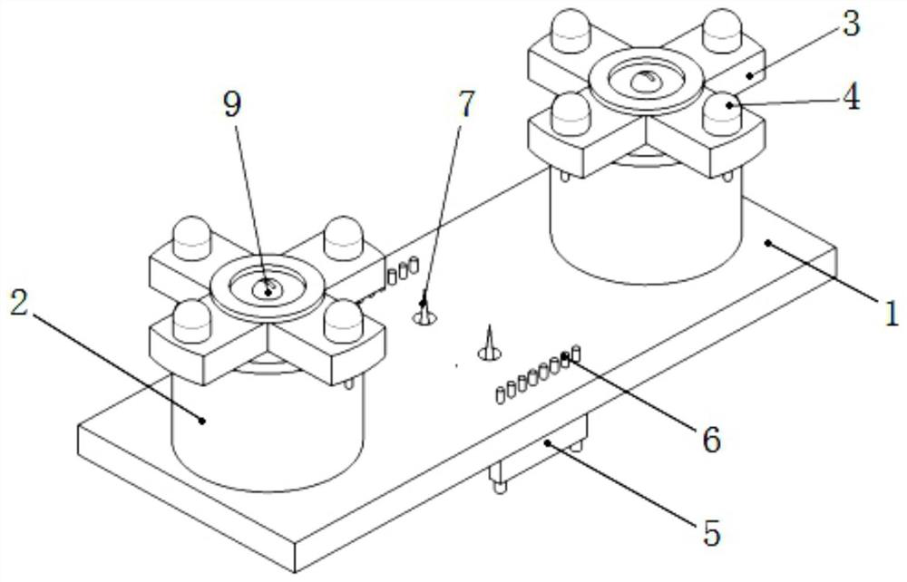 Photo-stimulation mounting device with rotatable light source and method thereof