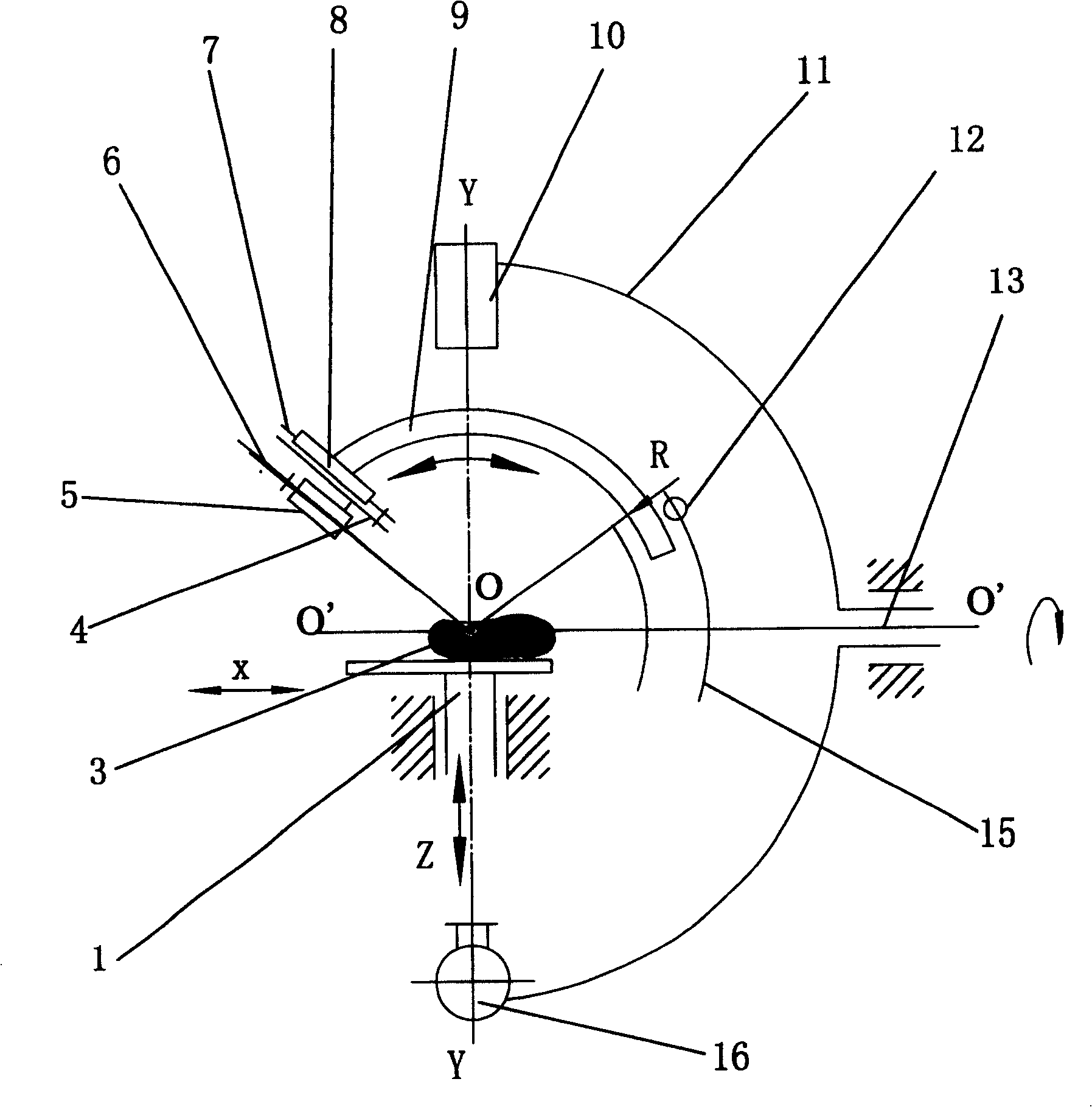 X-ray puncture positioning device and method for microtrauma operation