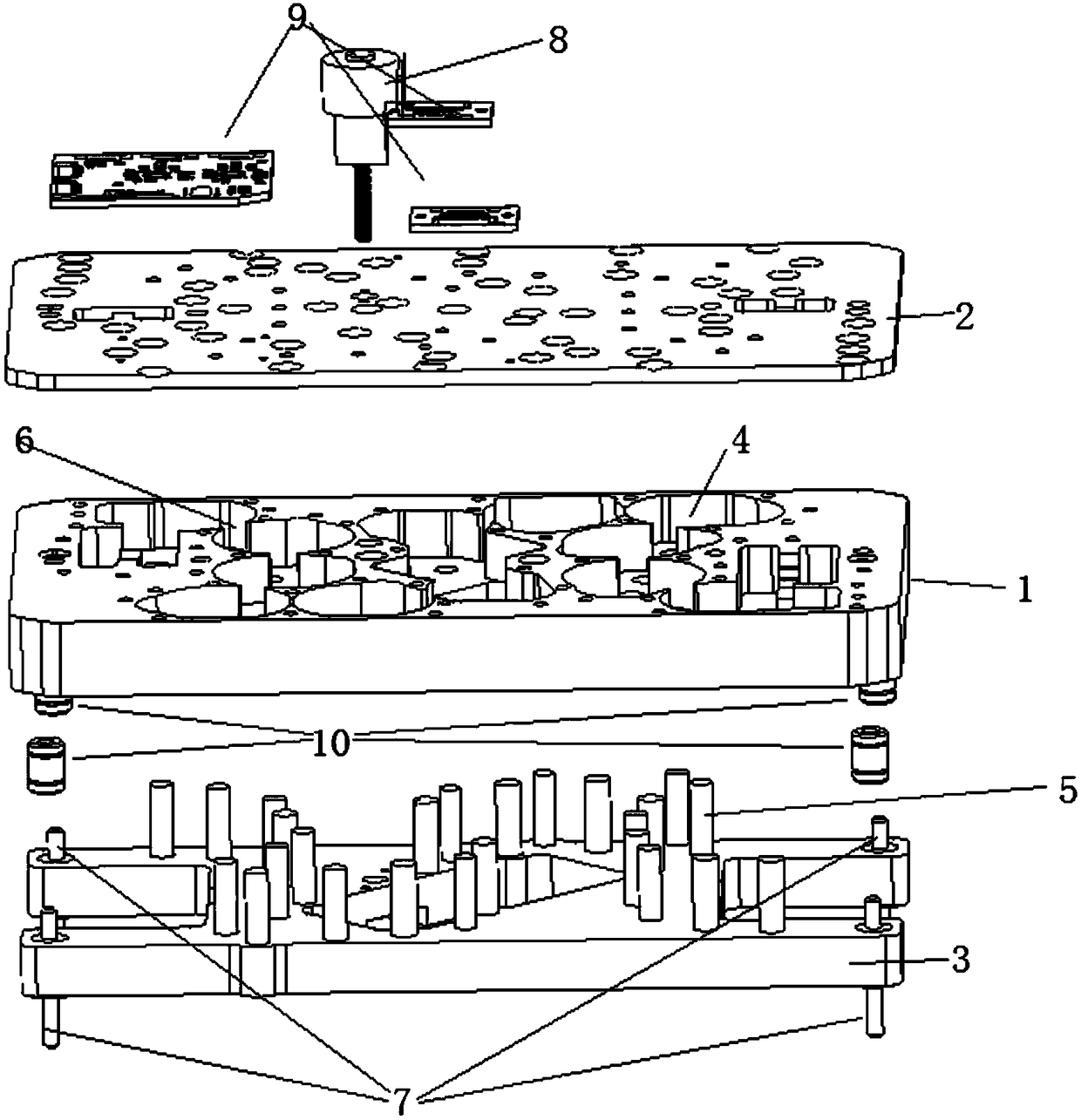 Folded-cavity dielectric load adjustable filter and duplexer